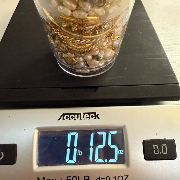 Mixed Vintage Jewelry Lot W/ Enamel Roses Pearl Beads & Gold Tone, Retro, 90's - Picture 6 of 9